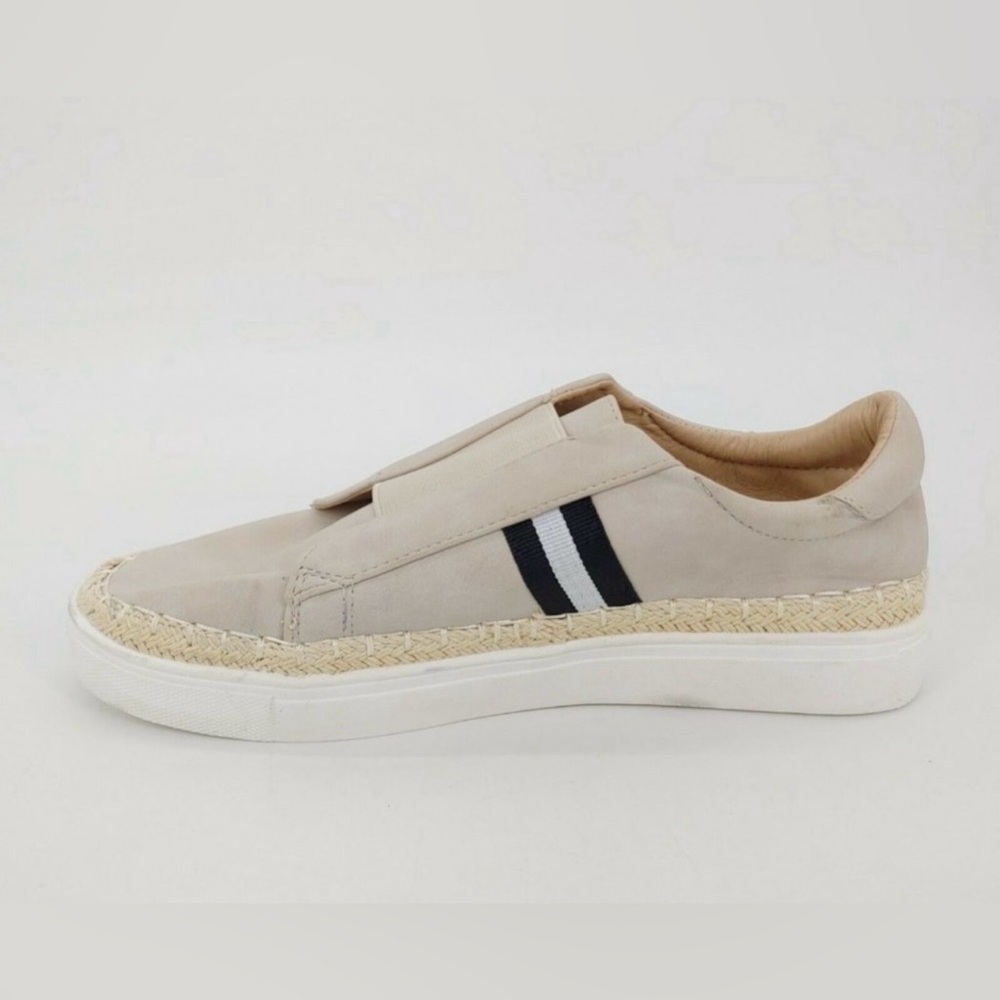 CCOCCI Marcus EUC Faux Leather Slip On Jute Sneaker Elastic Inset Beige